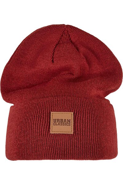 Urban Classics Unisex Synthetic Leatherpatch Long Beanie