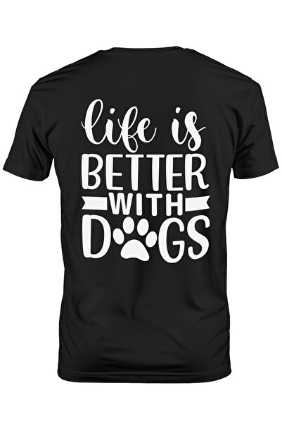 StoryGift Romania Tricou Barbati Cu Mesajul "viata E Mai Buna Cu Niste Caini ...