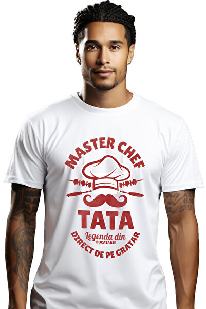 StoryGift Romania Tricou Barbati Tatal-legenda Bucatar Iubitor De Gratar Fami...