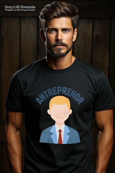 StoryGift Romania Men's T-shirt entrepreneur boss SEO CEO business lover with print on the front, 100% Cotton