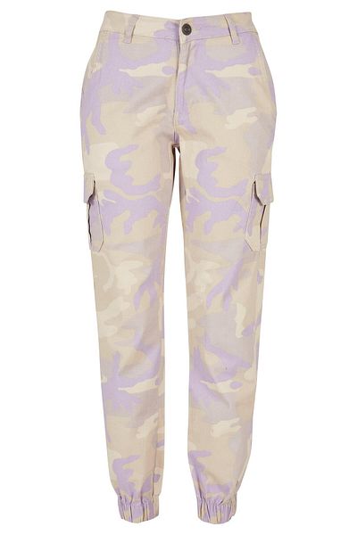 Urban Classics Damen Ladies High Waist Camo Cargo Pants