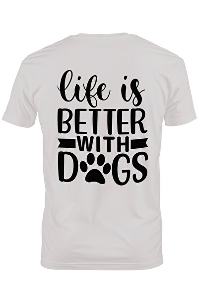 StoryGift Romania Tricou Barbati Cu Mesajul "viata E Mai Buna Cu Niste Caini ...