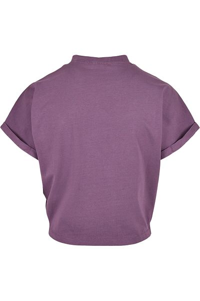 Urban Classics Damen Ladies Short Pigment Dye Cut On Sleeve Tee