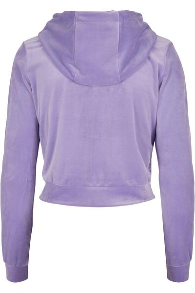 Urban Classics Damen Ladies Short Velvet Zip Hoody