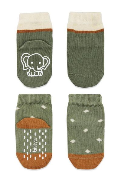 Skygo Bistyle Animal Figure Non-Slip Girls Socks 2 Pack Bs10120 Nil