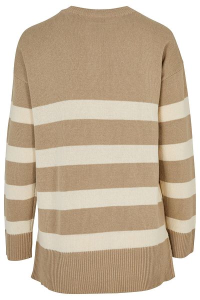 Urban Classics Damen Ladies Striped Knit Crew Sweater