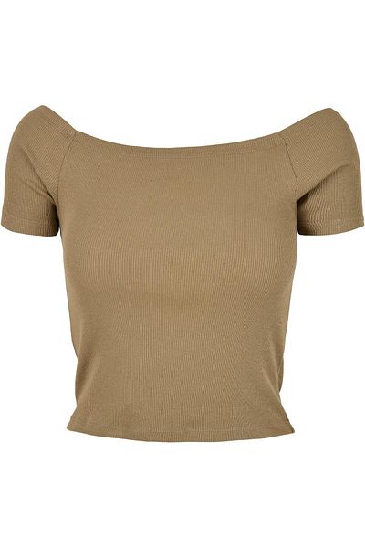 Urban Classics Damen Ladies Off Shoulder Rib Tee