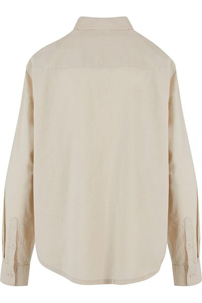 Urban Classics Damen Ladies Linen Mixed Oversized Shirt