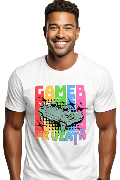 StoryGift Romania Tricou Barbati Gamer Pe Viata Maneta Joc Video Iubitorii De...
