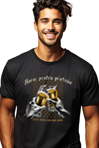 StoryGift Romania Tricou Barbati Maini Dand Noroc Pahare De Bere Prietenie Cu...