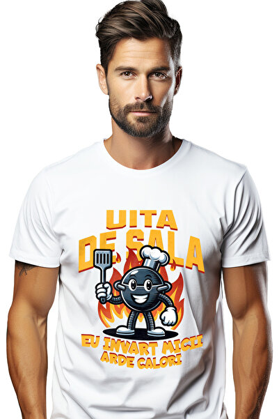 StoryGift Romania Men's T-Shirt Barbecue Lover Forget About The Gym I Spin Fu...