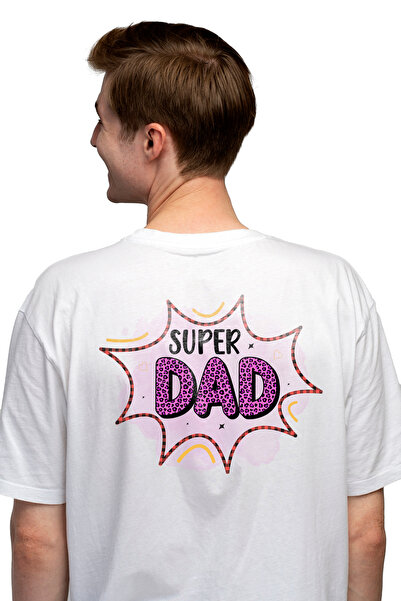 StoryGift Romania Tricou Barbati Cu Mesajul "super Dad", Tata, Ilustratie, Ta...