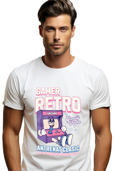 StoryGift Romania Tricou Barbati Gamer Retro Iubitorii De Jocuri Video Lume N...