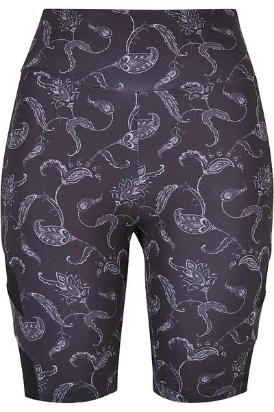 Urban Classics Damen Ladies High Waist Tech Mesh Aop Cycle Shorts