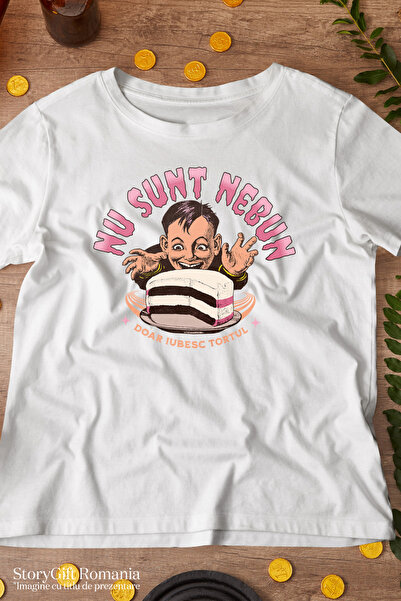 StoryGift Romania Men's T-Shirt Sweet Lovers Funny Text I'm Not Crazy With Print On The Face, 100% Cotton