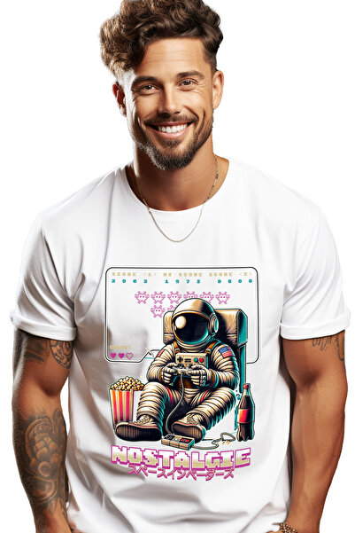 StoryGift Romania Tricou Barbati Gamer Astronaut Jocuri Video Vineri Seara Cu...