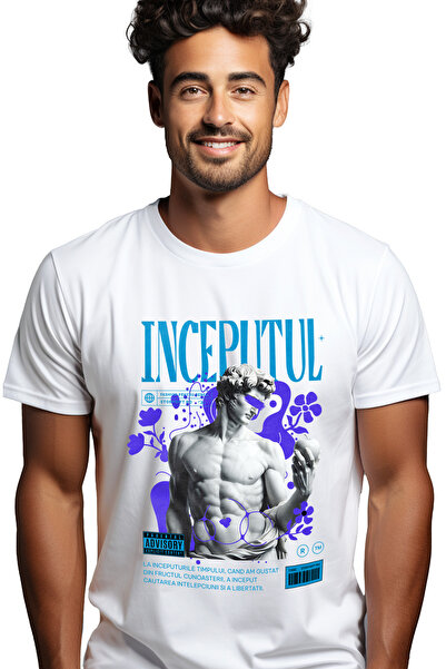 StoryGift Romania Men's T-Shirt The Beginning of Time With Print On The Front...