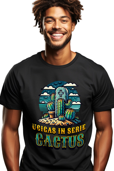 StoryGift Romania Tricou Barbati Ucigas In Serie Cactus, Planta Periculoasa, ...