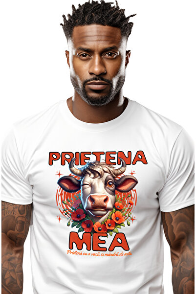 StoryGift Romania Tricou Barbati Prietena Mea Vaca Prietenie Adevarata Cu Imp...
