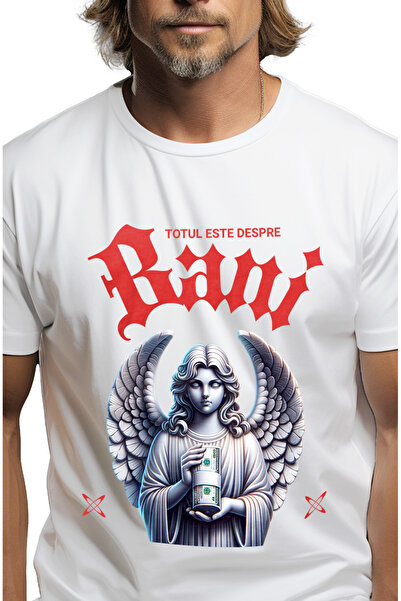 StoryGift Romania Tricou Barbati Inger De Piatra, Totul Este Despre Bani Tean...