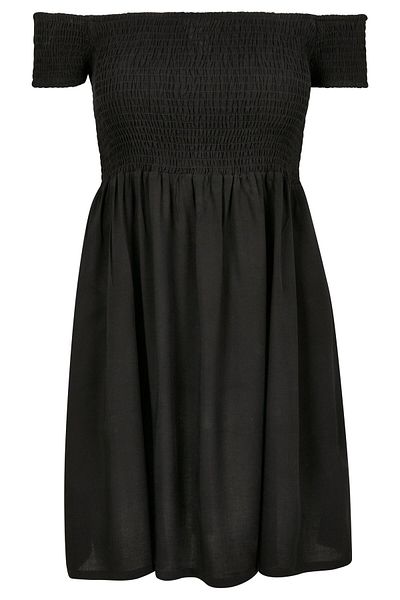 Urban Classics Damen Ladies Smoked Off Shoulder Dress