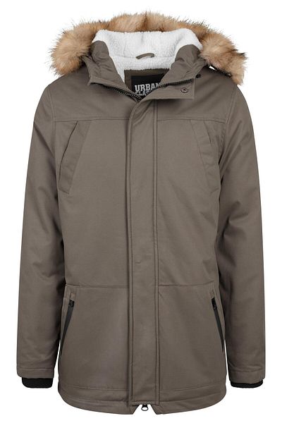 Urban Classics Herren Heavy Cotton Imitation Fur Parka