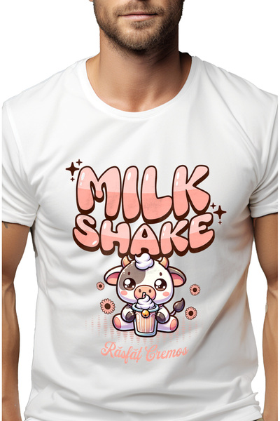 StoryGift Romania Tricou Barbati Milkshake, Rasfat Cremos Vaca Haioasa Bautur...