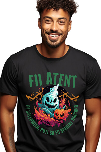 StoryGift Romania Tricou Barbati Fii Atent H4allowen Sperietoare Fantoma Cu I...