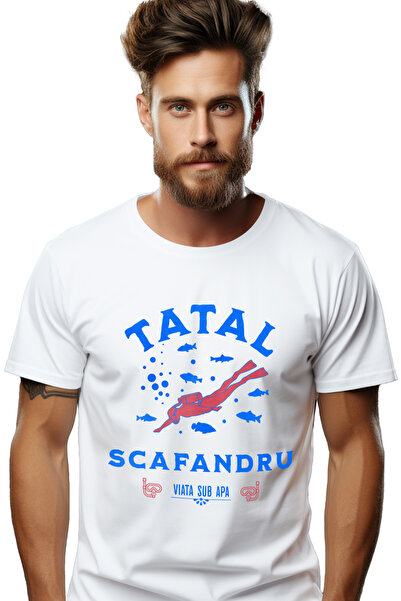 StoryGift Romania Ανδρικό T-Shirt για Γονείς Δύτες και Λάτρεις Υποβρύχιων Περ...