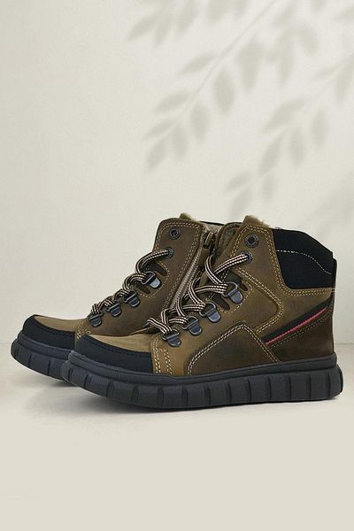 Rakerplus Genuine Leather Sand Color Zippered Boy's Boots