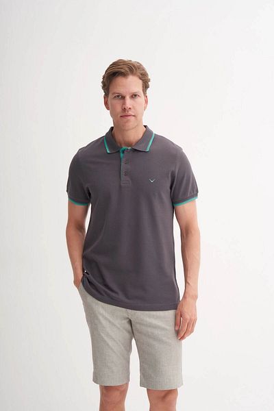 Cazador Polo Neck Anthracite Men's T-Shirt 4614