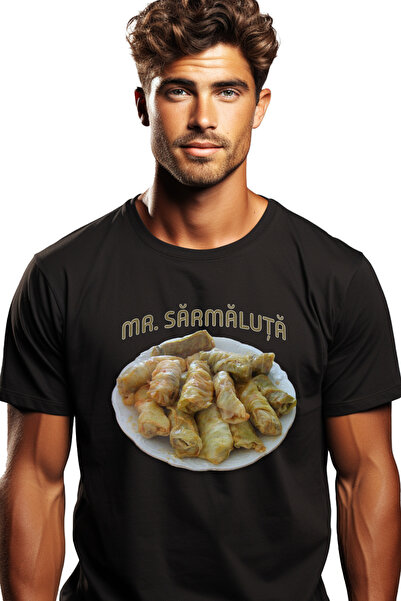 StoryGift Romania Tricou Barbati Mr. Sarmaluta Mancare Traditionala Romaneasc...