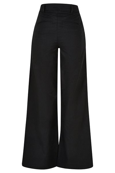 Urban Classics Damen Ladies High Linen Mixed Wide Leg Pants
