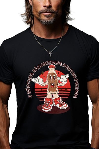 StoryGift Romania Men's T-Shirt A Refreshing Stick For Every Smiling Juice With Print On The Front, 100% Stg