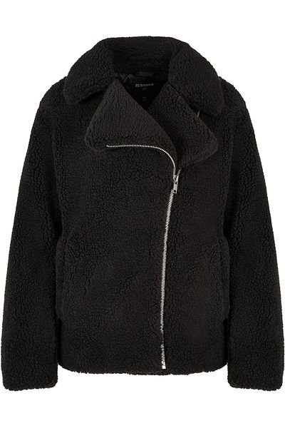 Urban Classics Damen Ladies Sherpa Biker Jacket