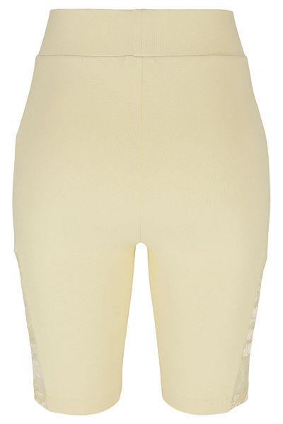 Urban Classics Damen Ladies High Waist Lace Inset Cycle Shorts