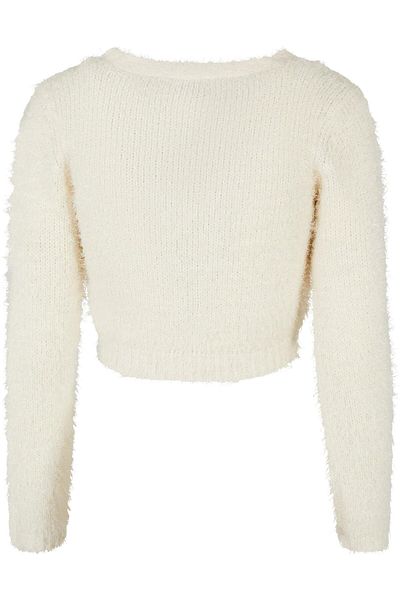 Urban Classics Damen Ladies Cropped Feather Cardigan