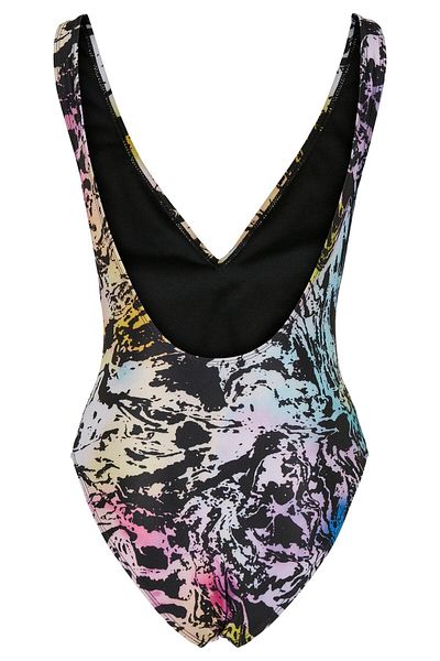Urban Classics Damen Ladies Recycled Pattern High Leg Swimsuit