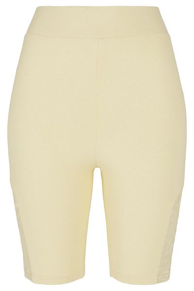 Urban Classics Damen Ladies High Waist Lace Inset Cycle Shorts