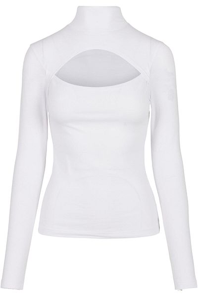 Urban Classics Damen Ladies Cut-out Turtleneck Longsleeve