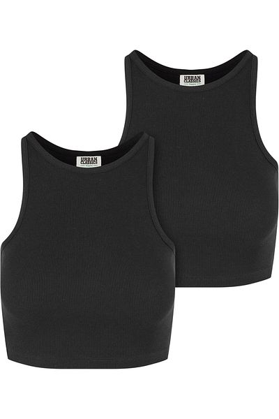 Urban Classics 2er-Pack Damen Bio Cut Rib Top