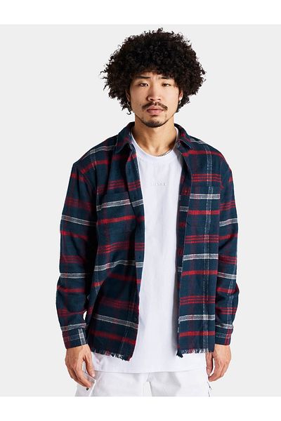 Siksilk Herren Sik Silk Towelling Logo Check Longsleeve