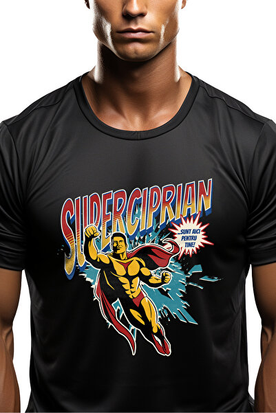 StoryGift Romania Tricou Barbati Super Ciprian, Supererou Sunt Aici Pentru Ti...