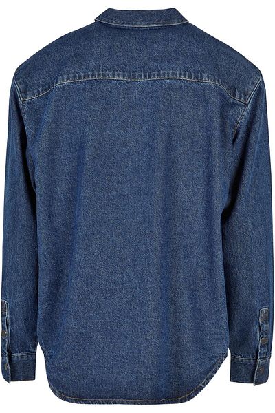 Urban Classics Übergroßes Denim-Taschenhemd für Herren