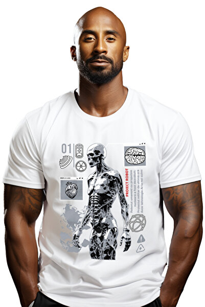 StoryGift Romania Tricou Barbati Schelete Anatomic Uman Proiect Robot Medicin...