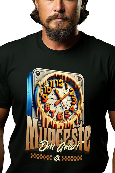 StoryGift Romania Men's T-Shirt Timoul Passes Motivational Text Work Hard! With Print On The Front, 100% Stg