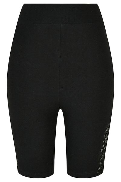 Urban Classics Damen Ladies High Waist Lace Inset Cycle Shorts