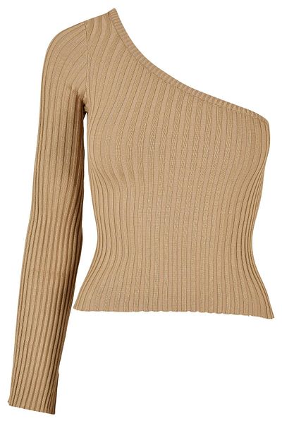 Urban Classics Damen Ladies Short Rib Knit One Sleeve Sweater
