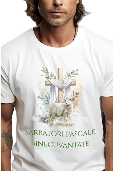 StoryGift Romania Tricou Barbati Sarbatori Pascale Binecuvantate Fericite Cu ...