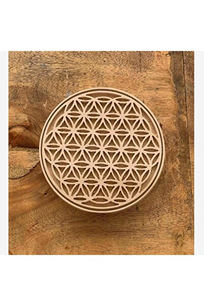 Arkaik Craft Yaşam Çiçeği Tahta Baskı Kalıbı